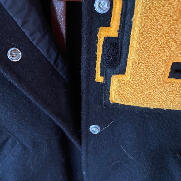 BVHS Blue Valley High School Women's Girls Letterman Letter Jacket - Picture 6 of 7